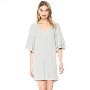 🌊 Lucky Brand Ruffle Sleeve Stripe Dress Sz XS